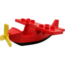 LEGO Rood Duplo Airplane met Geel Propeller (2159)