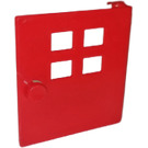 LEGO Red Duplo Door 1 x 4 x 3 with Four Windows Narrow