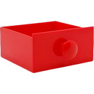 LEGO rot Duplo Drawer (Runden Griff) (31323)