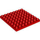 LEGO Red Duplo Plate 8 x 8 (51262 / 74965)