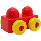 LEGO Rood Duplo Primo Chassis 1 x 2 x 1 (31008)