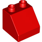 LEGO Rood Duplo Helling 2 x 2 x 1.5 (45°) (6474 / 67199)