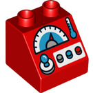 LEGO rouge Duplo Pente 2 x 2 x 1.5 (45°) avec buttons (6474 / 49559)