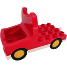 LEGO rot Duplo Truck mit Flatbed