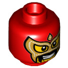 LEGO Red El Macho Wrestler Minifigure Head (Recessed Solid Stud) (3626 / 17033)
