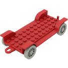 LEGO Rood Fabuland Auto Chassis 12 x 6 Old met Hitch