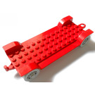 LEGO Red Fabuland Car Chassis 14 x 6 Old (with Hitch)