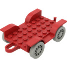 LEGO Red Fabuland Car Chassis 8 x 6.5 (Complete) (4796)