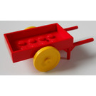 LEGO Rot Fabuland Wheelbarrow (2 Räder)