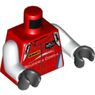 LEGO Rood Ferrari Racing Driver Minifig Torso (973 / 76382)