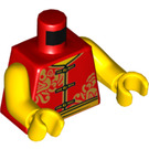 LEGO Rood Fireworks Man Minifig Torso (973 / 76382)
