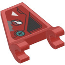 LEGO Red Flag 2 x 2 Angled with Flared Edge with Black Vent and Raincloud Icon