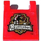 LEGO Red Flag 2 x 2 with Gryffindor Arms Sticker without Flared Edge (2335)