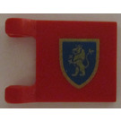 LEGO Rouge Drapeau 2 x 2 avec Lion Bouclier sans bord évasé (2335)