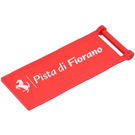 LEGO Red Flag 7 x 3 with Bar Handle with 'Pista di Fiorano' Sticker (30292)