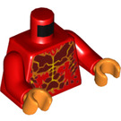 LEGO Rood Flama Minifig Torso (973 / 76382)