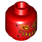 LEGO rot Flama Minifigure Kopf (Einbau-Vollbolzen) (3626 / 25536)