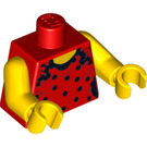 LEGO rot Flamenco Dancer Torso mit Gelb Arme und Gelb Hände (973 / 88585)