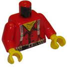 LEGO Rood Flatfoot Thompson bandit Torso (973 / 73403)