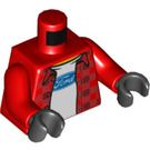 LEGO rot Ford Model ein Hot Rod Driver Minifig Torso (973 / 76382)