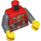 LEGO Röd Frax Minifigur Kropp (973 / 76382)