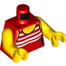 LEGO Red Fun at the Beach Grandma Minifig Torso (76382)