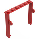 LEGO Red Garage Door Frame 1 x 6 x 4