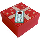 LEGO Red Gift Parcel with Film Hinge with Gift Parcel with Film Hinge Sticker (33031)