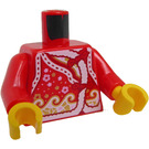 LEGO rouge Girl dans rouge Shirt Minifig Torse (973 / 76382)