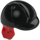 LEGO Rood Haar met Zwart Paard Riding Helm (10216 / 92254)