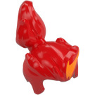 LEGO Rouge Cheveux avec High Queue de cheval avec Orange Flamme (66090)