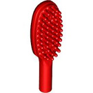 LEGO rouge Hairbrush avec poignée courte (10 mm) (3852)