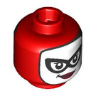 LEGO rot Harley Quinn mit Gerundet Collar Minifigure Kopf (Sicherheitsbolzen) (3274 / 106216)