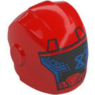 LEGO Rojo Casco con Liso Frontal con Reloj de arena y Píxeles (28631 / 102992)