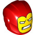 LEGO Rood Helm met Smooth Voorkant met Iron Man Classic Geel Masker (28631 / 29050)