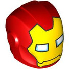 LEGO rot Helm mit Smooth Vorderseite mit Iron Man Juniors Maske (28631 / 106849)