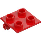 LEGO Rød Hengsel 2 x 2 Topp (6134)