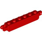 LEGO Rood Scharnier Steen 1 x 6 Vergrendelings Dubbele (30388 / 53914)