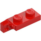 LEGO Red Hinge Plate 1 x 2 Locking with Single Finger on End Vertical with Bottom Groove (44301)