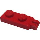 LEGO Rood Scharnier Plaat 1 x 2 met 2 Vingers en Solide Noppen (Massieve noppen)