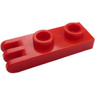 LEGO Rot Scharnier Platte 1 x 2 mit 3 Finger und hohlen Noppen (4275)