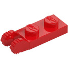 LEGO Rosso Cerniera Piastra 1 x 2 con Bloccante Dita con scanalatura (44302)