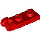 LEGO Red Hinge Plate 1 x 2 with Locking Fingers without Groove (44302 / 54657)