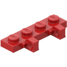 LEGO Red Hinge Plate 1 x 4 Locking with Two Stubs (44568 / 51483)