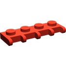 LEGO Red Hinge Plate 1 x 4 with Car Roof Holder (4315)