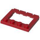 LEGO Rød Hængsel Plade 4 x 4 Sunroof (2349)