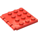 LEGO Röd Gångjärn Platta 4 x 4 Fordon Tak (4213 / 30001)