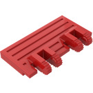 LEGO Rood Scharnier Trein Gate 2 x 4 Vergrendelings Dual 2 Vingers zonder verstevigingen achter (92092)