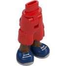 LEGO Rood Heup met Korte broeken met Cargo Pockets met Dark Blauw shoes (2268)