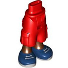 LEGO rouge Hanche avec Shorts avec Cargo Pockets avec Dark Bleu shoes (2268)